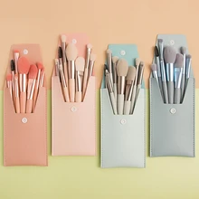 8Pcs Mini Makeup Brushes Set Cosmetic Powder Foundation Concealer Eyeshadow Eyebrow Eyelash Brush Women Beauty Make Up Tools Kit