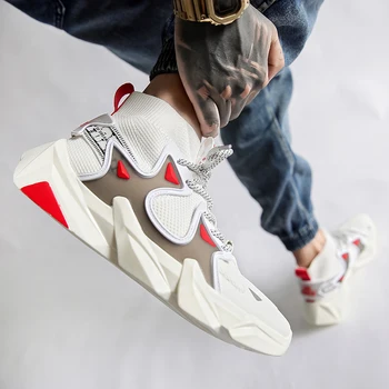 

Men Vulcanize Shoes High Quality Sock Sneakers Men Dad Shoes Fashion Breathable Platform Sneakers Chunky Shoes Trainers Male