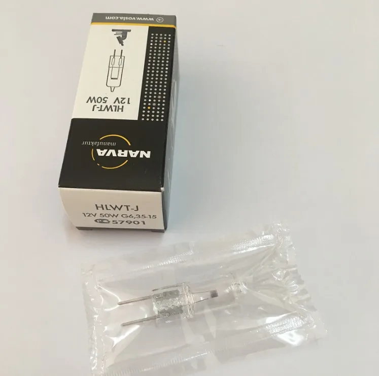 NARVA 57901 HLWT-J 12V 50W G6.35-15 галогенная лампа Mitutoyo микроскоп 12 В 50 Вт лампочка для
