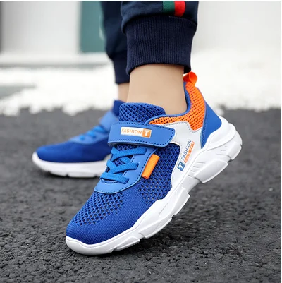 Весенне-Осенняя детская обувь спортивная обувь для мальчиков и девочек модная брендовая Повседневная дышащая уличная детская спортивная обувь для бега для мальчиков