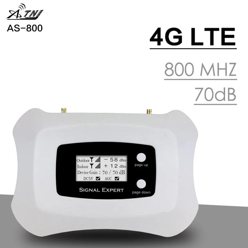 4G LTE 800 Network Signal Repeater Band 20 LCD