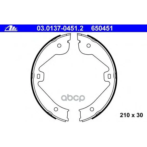 Колодки Тормозные Стояночного Тормоза Audi Q7/Vw Touareg 2003-2006 Ate арт. 03.0137-0451.2