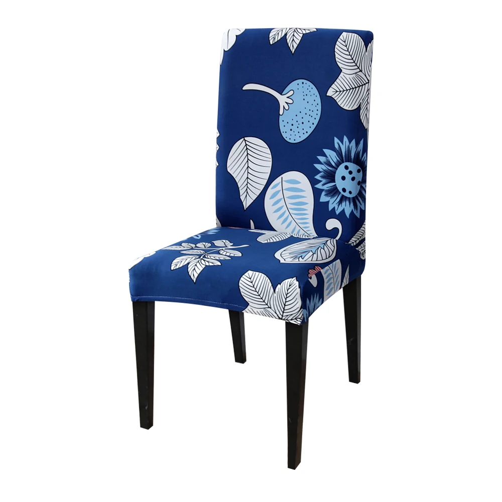 Спандекс Чехол для стула Эластичный чехол для обеденного сиденья анти-грязный съемный домашний шезлонг для банкета свадьбы ресторана отеля - Цвет: E-1pc
