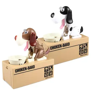

Piggy Bank Cartoon cute Robotic Dog Automatic Stole Coin Money Saving Box Moneybox Gift For Kid Doggy Coin Bank