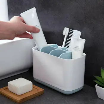 

1pc Toothbrush Holder Simple Detachable Large Tooth Storage Shelf Soap Brush Caddy Holder Cleaning Bathroom Brush Box Tooth F9U8