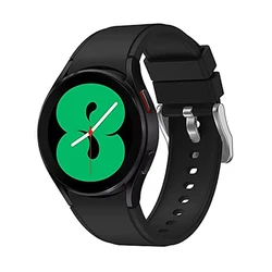 Premium 20mm Silicone Sport Watch Strap - Classic Design - Galaxy Watch 5 44mm (Black)