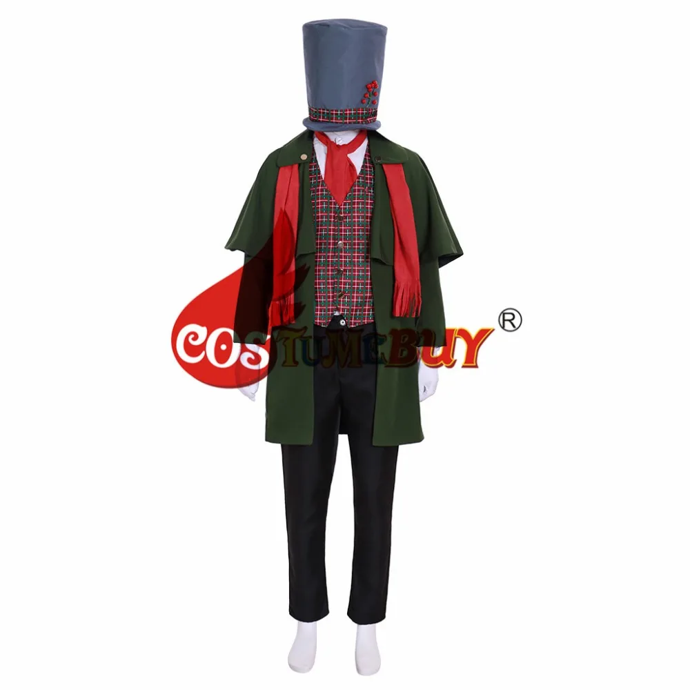 Costumebuy Рождество Carol мужской праздник Carolers Диккенс викторианский костюм Carol Yuletide средневековый зимний костюм на заказ