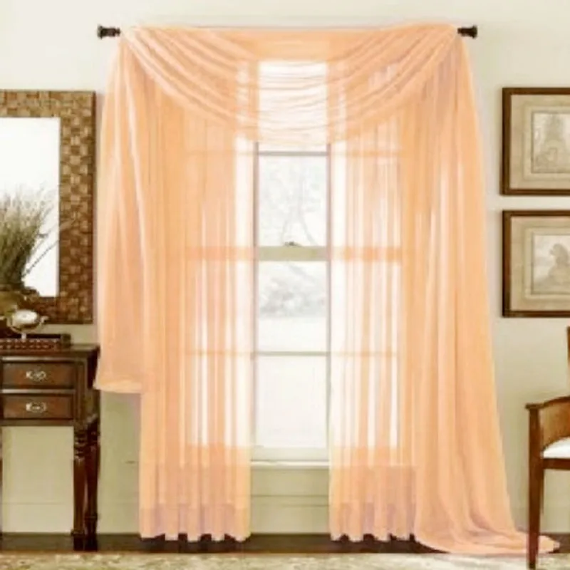 Hot Door Window Curtain Drape Panel Scarf Assorted Scarf Sheer