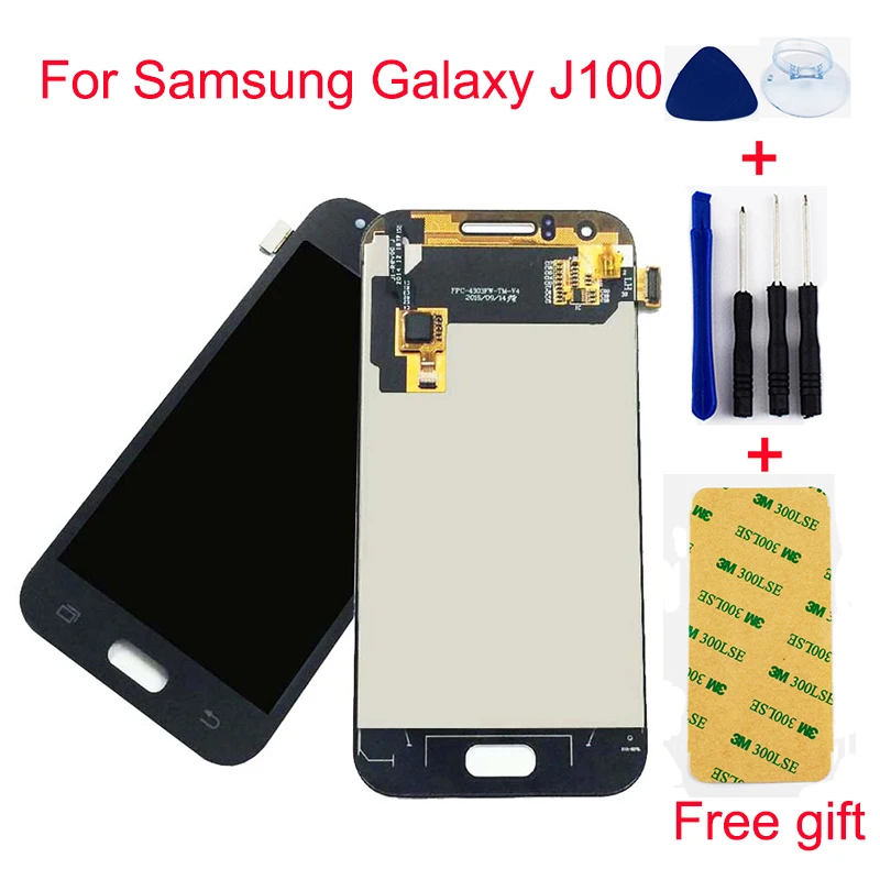 Цена Для samsung Galaxy J1 J100 SM J100F J100H J100FN сенсорный экран дигитайзер сенсор + ЖК дисплей панель монитор в сборе