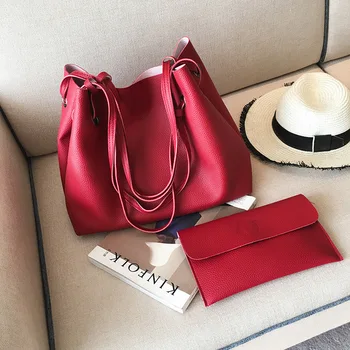 

Bags For Women 2020 luxury Tote Bag Large Capacity Handbag Litchi pattern PU Shoulder Messenger Bag Female Retro Daily Sets Pack