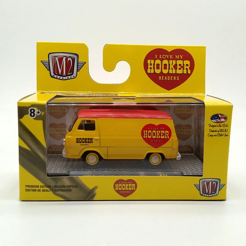 M2 1:64 1965 Ford Econoline доставка Ван сплав игрушка автомобиль игрушки для детей литья под