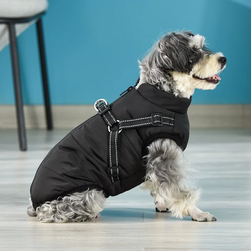 Warm Winter Pet Dog Clothes For Small Large Dogs Pets Puppy Clothing French Bulldog Outfit Coat Waterproof Harness Jacket Coat