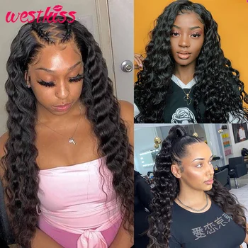

Loose Deep Wave Wig 180% Denstity 28 30 Lace Front Wig Brazilian Human Hair Lace Front Wigs Black Women Remy WestKiss Hair Wigs