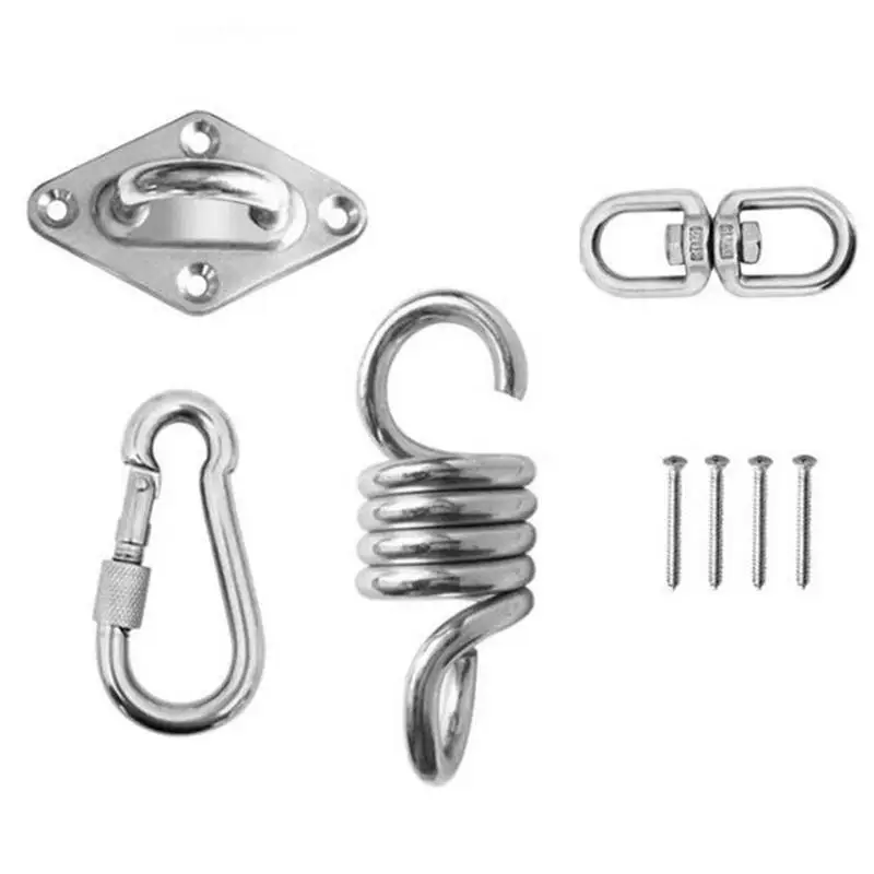 

HHO-Swivel Hooks for Hammock Swing Chairs Stainless Steel Hanging Seat Accessories Kit for Ceiling/Indoor/Outdoor