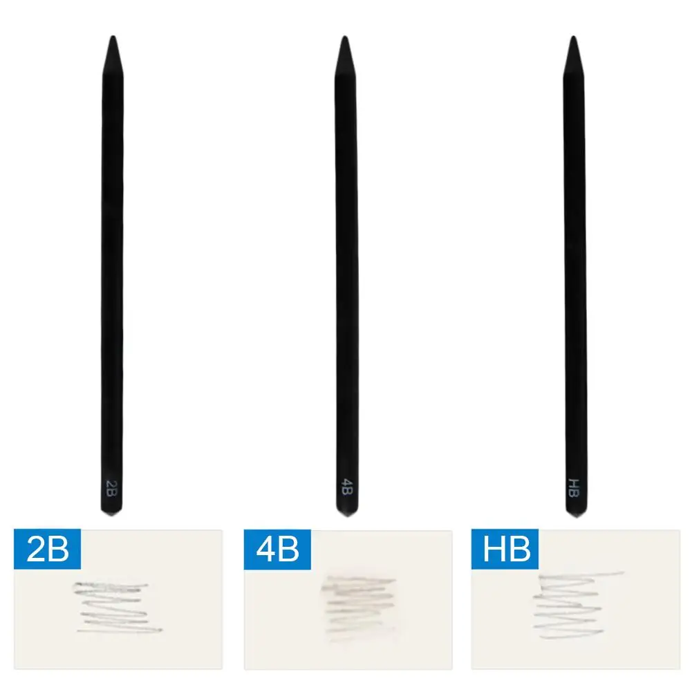 3 Pack Безлесные Графитовые карандаши набор для рисования HB 2B 4B Угольные