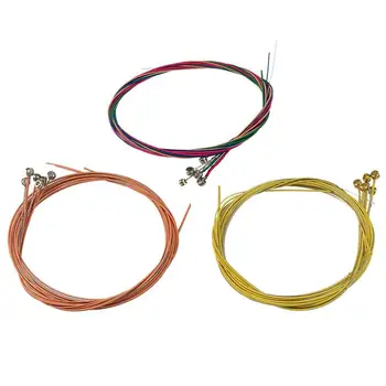

6Pcs/Set Acoustic Guitar Strings for Folk Guitar Classic Guitar Accessories Copper Rainbow Colorful Guitar Strings Guitar Parts