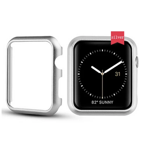 Металлический защитный чехол для apple watch 5 4 3 2 Чехол iwatch apple watch 44 мм 40 мм 42 мм 38 мм бампер из нержавеющей стали с защитой от царапин - Цвет: silver