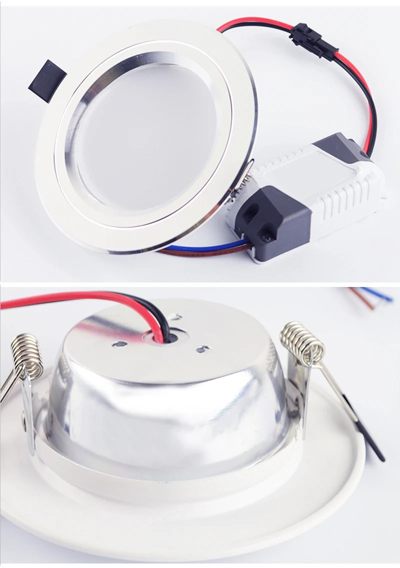 =(K)= 220V Downlight LED 3W 5W 9W 12W 15W 18W LED Downlight Ultra Thin Aluminum 110V 220V 240V Round Recessed LED Spot Lighting