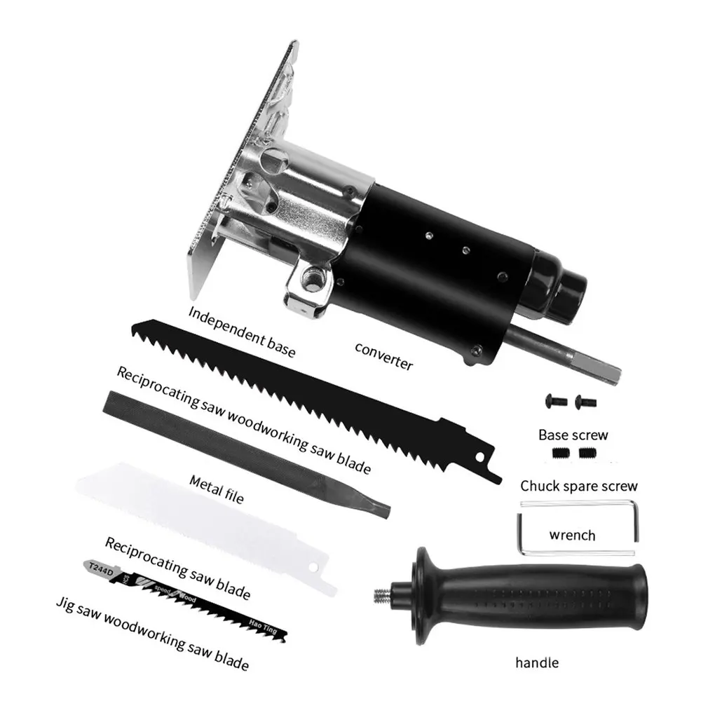 

Reciprocating Saw Attachment Change Electric Drill Into Reciprocating Saw Jig Saw Metal File For Wood Metal Cutting