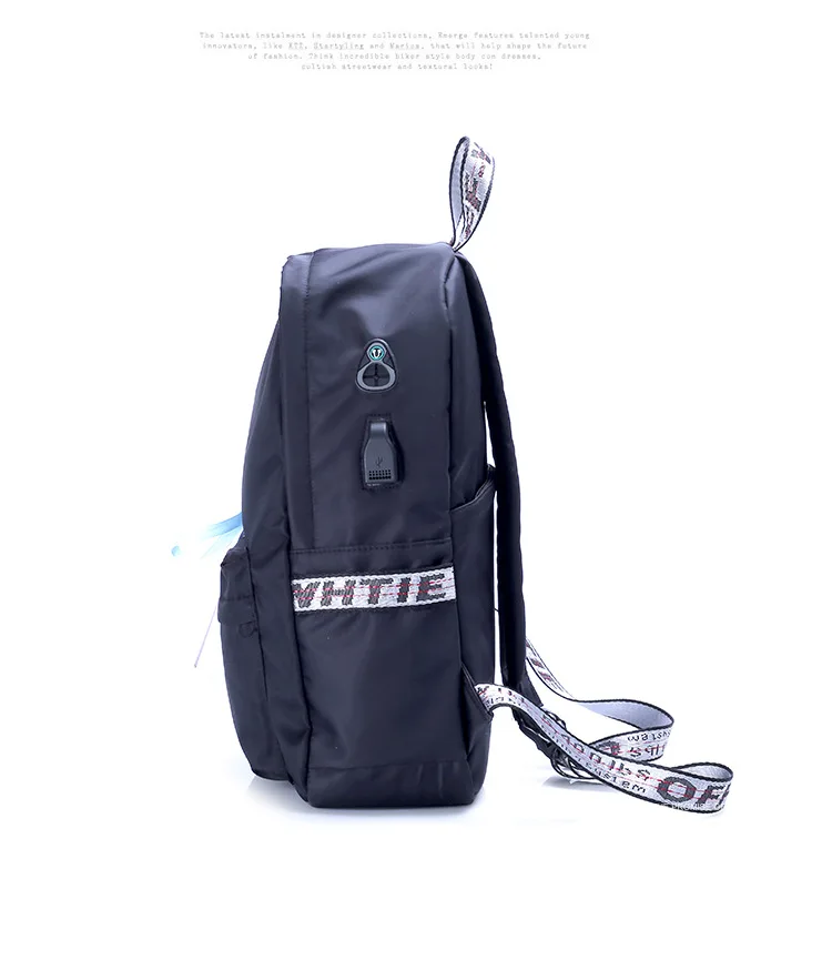 Cross Border for Oxford Cloth Backpack Women's Fashion Korean-style Casual WOMEN'S Bag Middle School Students School Bag Ribbon