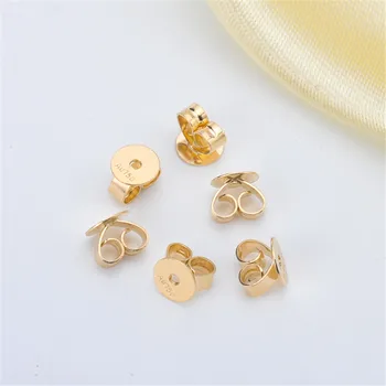 

DIY accessories Au750 G18K gold thick version ear plug ear plug allergy resistant non-fading ear stubs ear cap ear plug