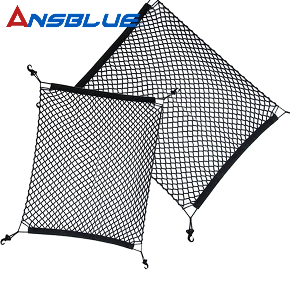 

Car Trunk Nets 60x80cm Adjustable Elastic Strong Nylon Cargo Luggage Storage Organizer Net Mesh With Hooks For Car Trunk SUV MPV