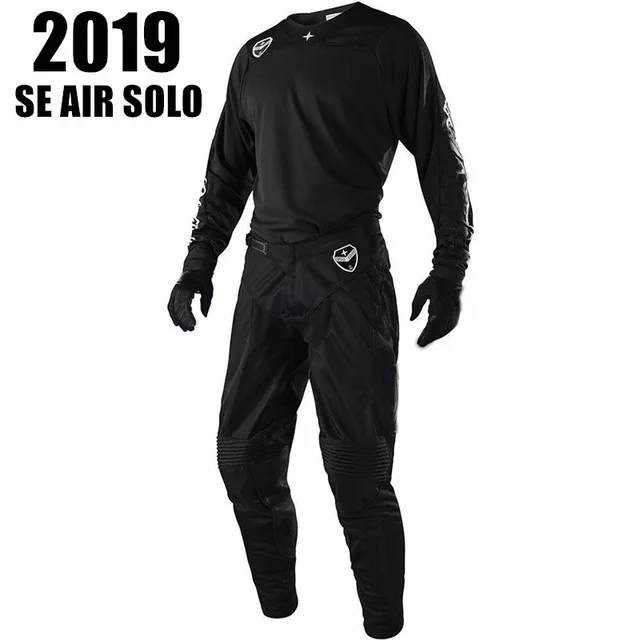 SE AIR SOLO rcycle MX GEAR Набор Черная мото одежда Горячая мото костюм Dirt Bike Мотокросс Джерси и штаны YY