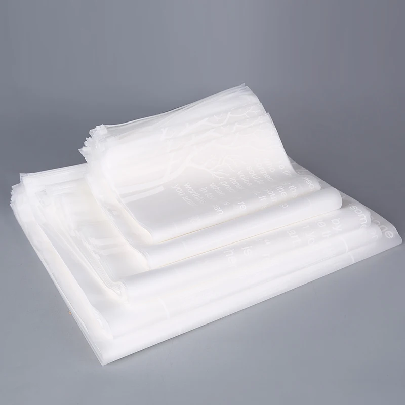 Matte Frosted Biodegradable Clothes Packaging Storage, Self Adhesive Bags with , Custom