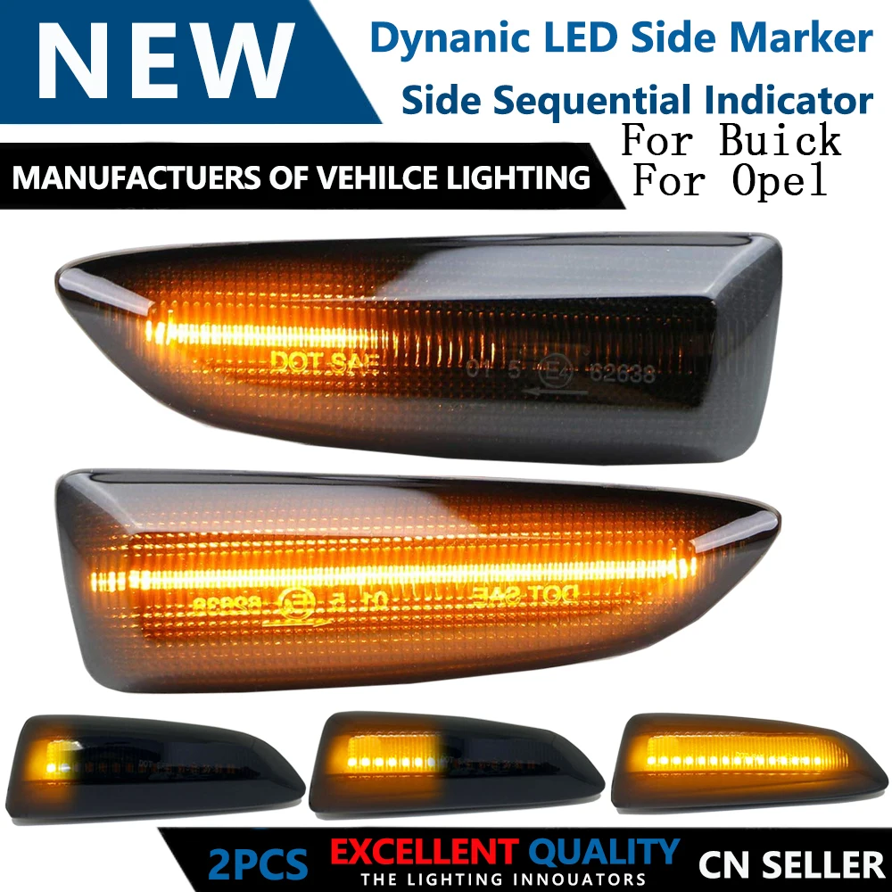 

LED Dynamic Turn Signal Light Side Marker Lamp For Opel For Astra J K Crossland X Insignia B Zafira C For Buick Regal 2018-2020