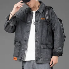 

Men's Denim Jacket Casual Coat Top Autumn And Winter Fashion Youth Streetwear Sport Tidal Current New Arrivals Direct Selling