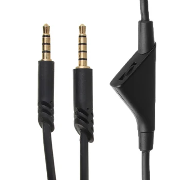 

2M Headphones Audio Cable Wire 3.5mm Tuning Line Cord For Logitech Astro A10 A40 A50 Gaming Headset Replacement Cables Black