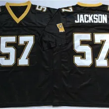 Мужская футболка с вышитым логотипом Rickey Jackson 57 black high school FOOTBALL