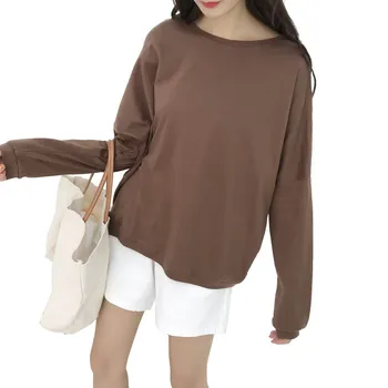 

Women Sweater Autumn Winter Solid Color Casual Basic Korean Style Sweaters Wild Long-sleeved
