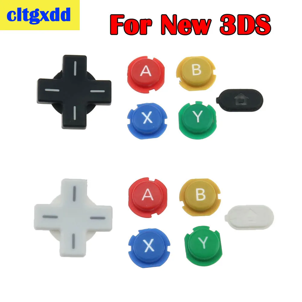 

ABXY Home Button Set Replacement For Nintendo New 3DS Console Shell D Pad Keys Buttons White Black
