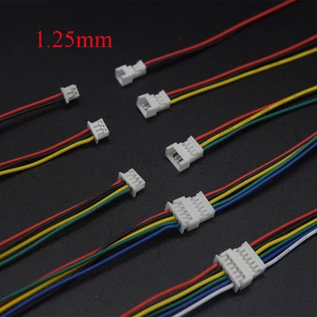 

10Pair Micro JST 1.25MM 2P/3P/4P/5p/6-Pin Male&Female Connector Plug with Wires Cables LED Strip Connectors