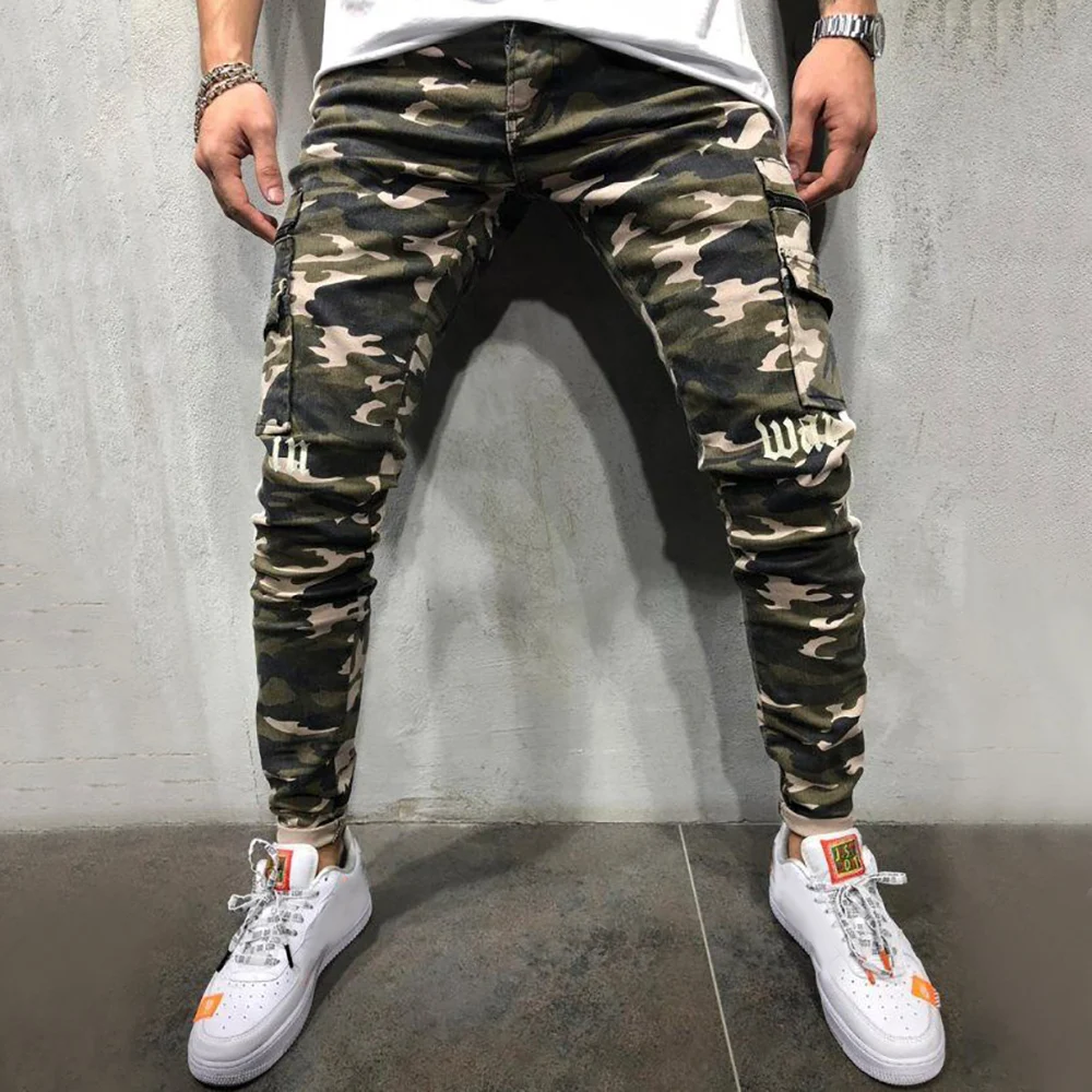 camo skinny jeans men