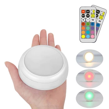 

13 Color Remote Control Night Light Creative Dimming Pat Light RGB Infrared Color Remote Control Cabinet Light