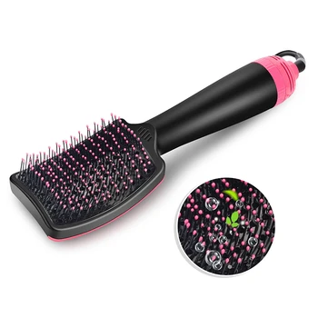

Hot-air brush hair dryer comb 2 in 1blow rotating brush professional hair curler hair styling tool red US/EU plug dropship