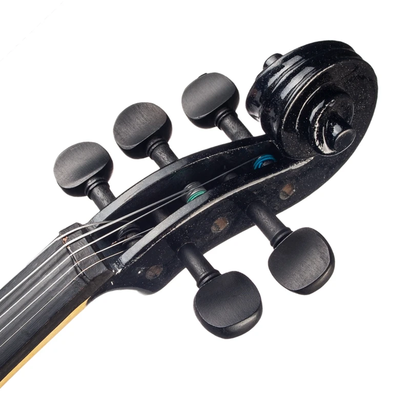 Электрическая скрипка NAOMI, 5 струн, электрическая скрипка, гриф из черного дерева/хвостовик/Подставка для подбородка+ Бант/Чехол, приятный звук