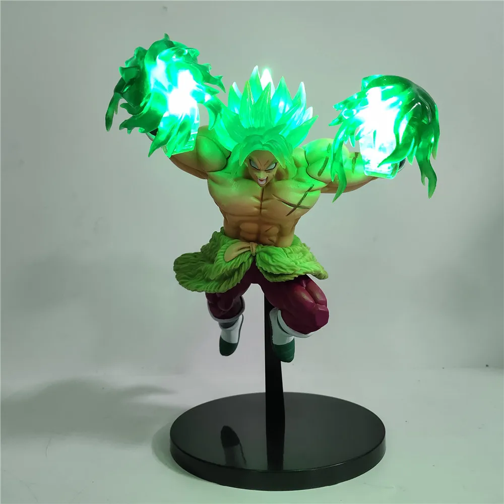 Аниме фигурки Dragon Ball Z Broly Broli светодиодный эффект Мощность Figma ПВХ-трансформаторы