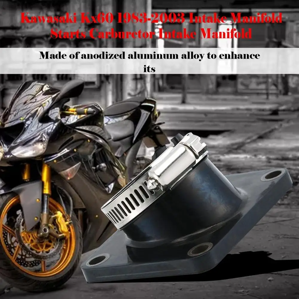 Для Kawasaki Kx60 1983-2003 впускной коллектор запускается КАРБЮРАТОР впускной коллектор идеально подходит резиновый интерфейс