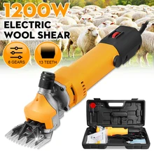 1200w 110v/220v 6 engrenagens velocidade elétrica ovelha cabra máquina de tosquiar tosquiadeira fazenda tesouras cortador de lã scissor corte máquina