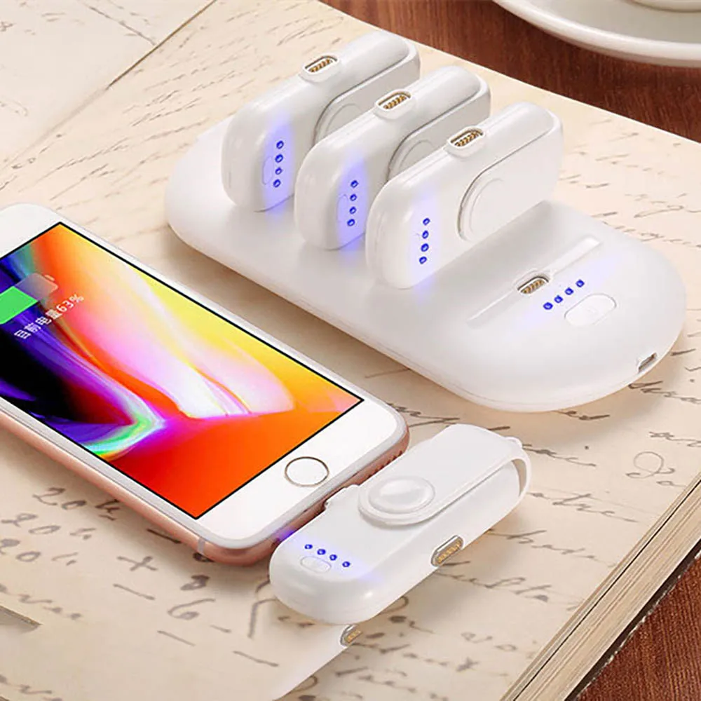 white set Портативное магнитное зарядное устройство для iPhone Micro usb type C мини магнитное зарядное устройство - Цвет: white set