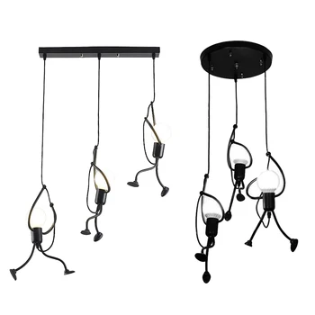 

Iron Climbing Man Chandelier Ceiling Light Bedroom Charming Children Room