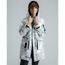 Модная камуфляжная Мужская парка, мужская куртка с капюшоном, длинная толстая куртка, теплая ветрозащитная Мужская парка 052