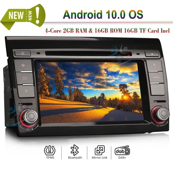 

7" Android 10.0 Autoradio Bluetooth Car GPS Navigation Radio CarPlay+ Wifi 4G DVD DAB+ DSP for FIAT BRAVO 2007--2014
