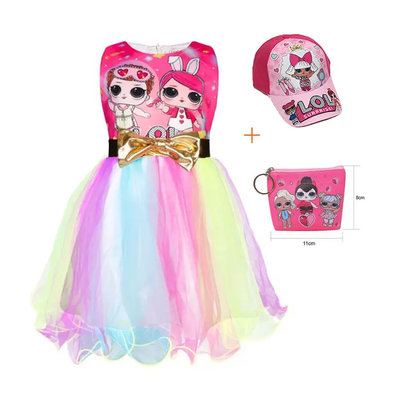 2019 Взрывные модели платье в сеточку с золотым бантом и изображением куклы