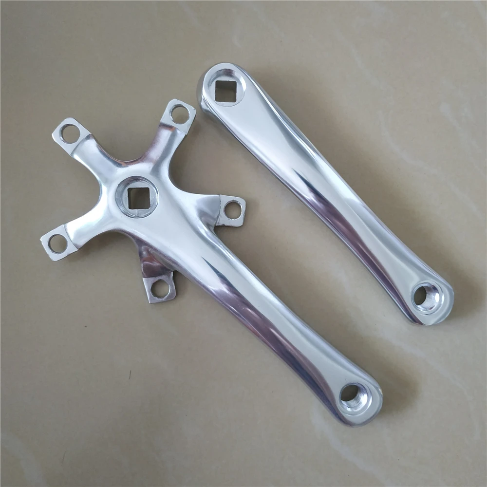 

Road Bicycle Crank 5 Blots 110 BCD Aluminum Alloy Crankset Length 165 MM Folding Bike Parts MTB Crankarm Silvery