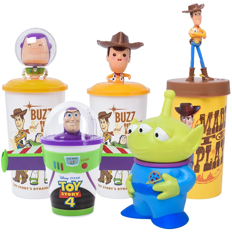 

Genuine Authorized America Anime Toy Woody Buzz Lightyear Alien Cartoon Water Straw Cup Drinking Bottle Kids Gift Rarely Stock