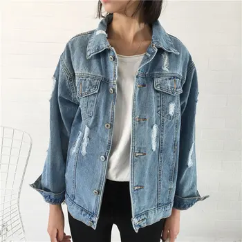 

2020 Women Basic Coat Denim Jacket Women Winter Denim Jacket For Women Jeans Jacket Women Denim Coat Loose Casual Style